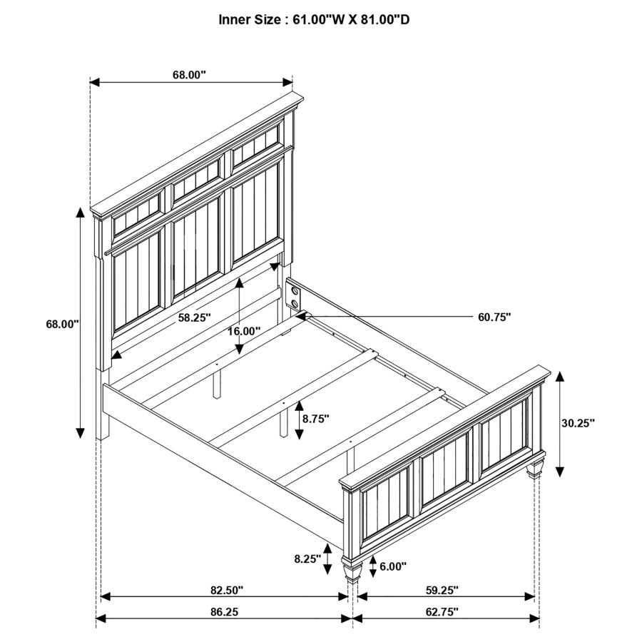 (image for) Avenue 4-piece Queen Bedroom Set Weathered Burnished Brown