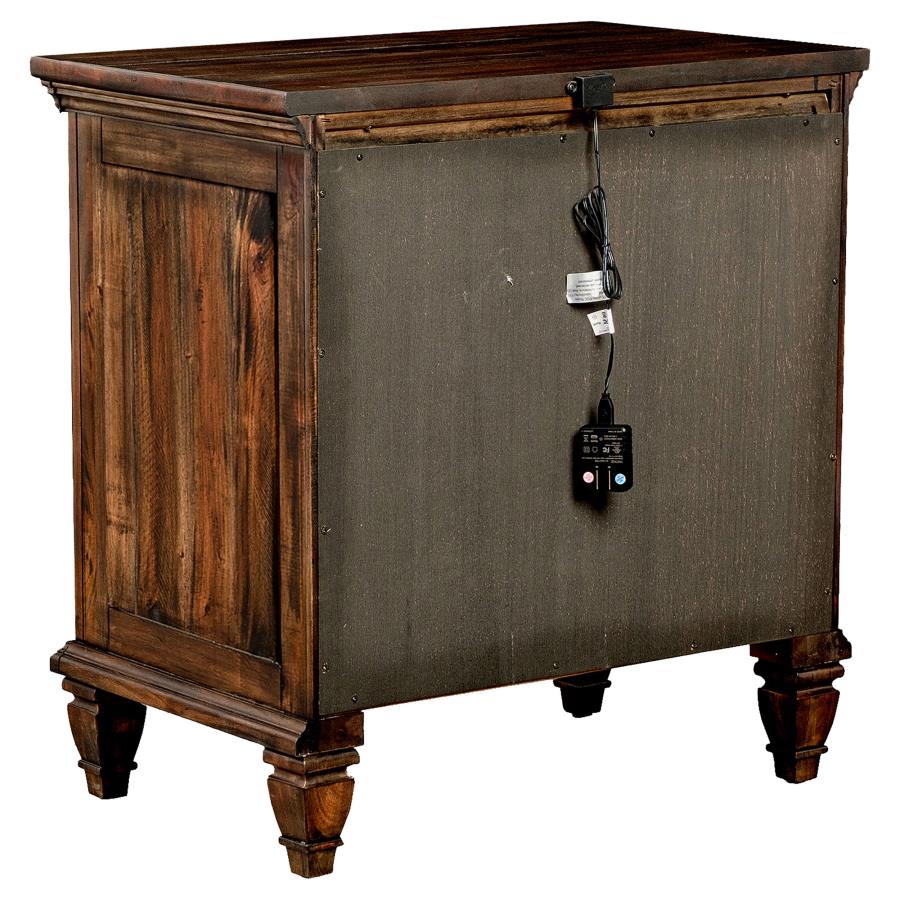 (image for) Avenue 3-drawer Nightstand Weathered Burnished Brown