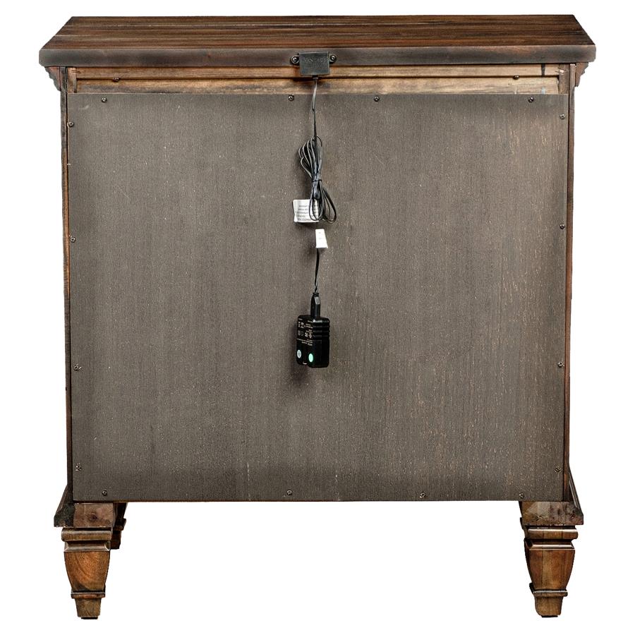 (image for) Avenue 3-drawer Nightstand Weathered Burnished Brown