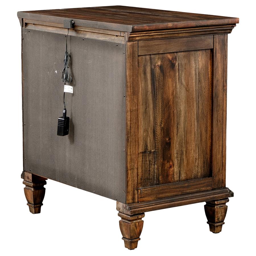 (image for) Avenue 3-drawer Nightstand Weathered Burnished Brown