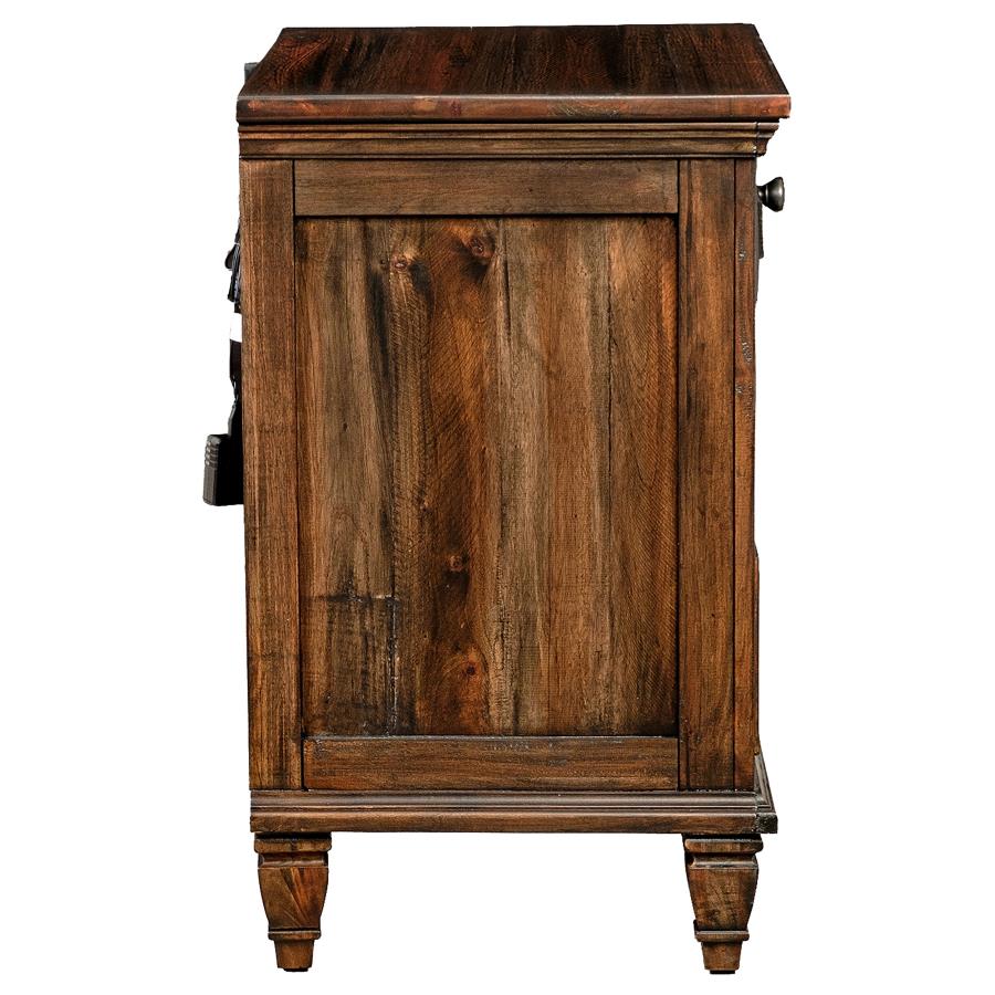 (image for) Avenue 3-drawer Nightstand Weathered Burnished Brown