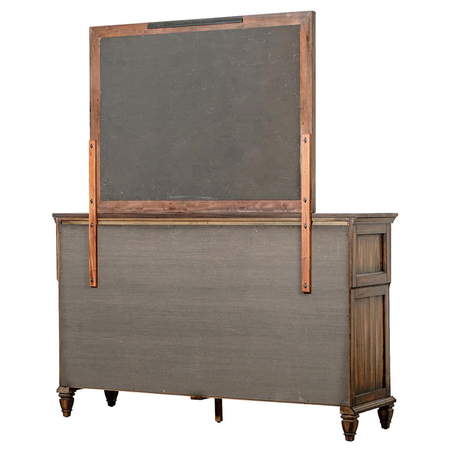 (image for) Avenue 8-drawer Dresser with Mirror Weathered Burnished Brown