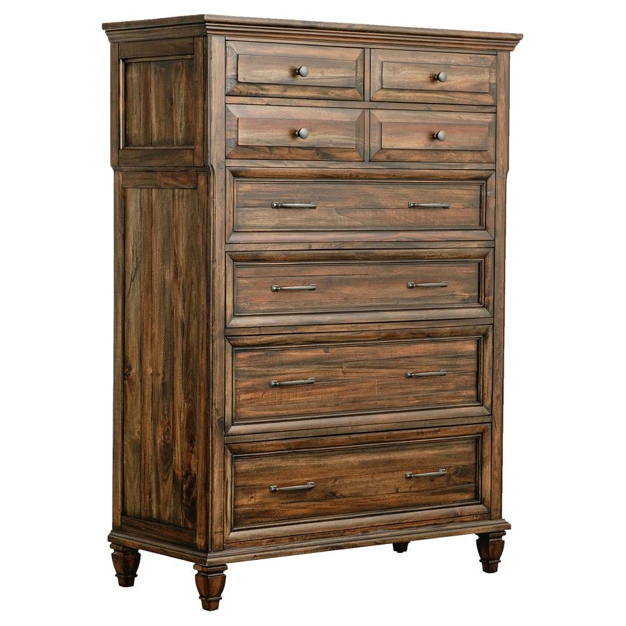 (image for) Avenue 8-drawer Bedroom Chest Weathered Burnished Brown