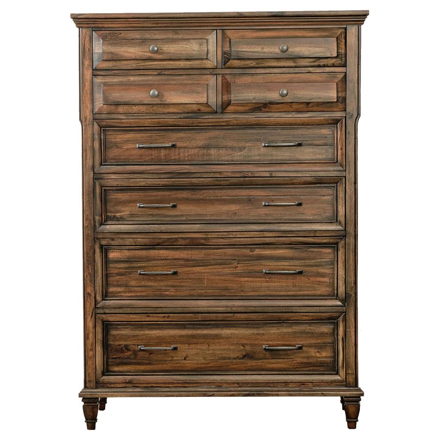 (image for) Avenue 8-drawer Bedroom Chest Weathered Burnished Brown