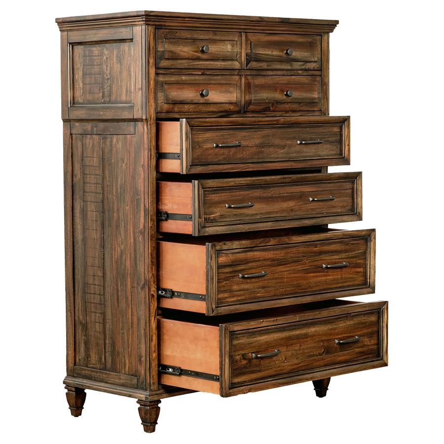 (image for) Avenue 8-drawer Bedroom Chest Weathered Burnished Brown