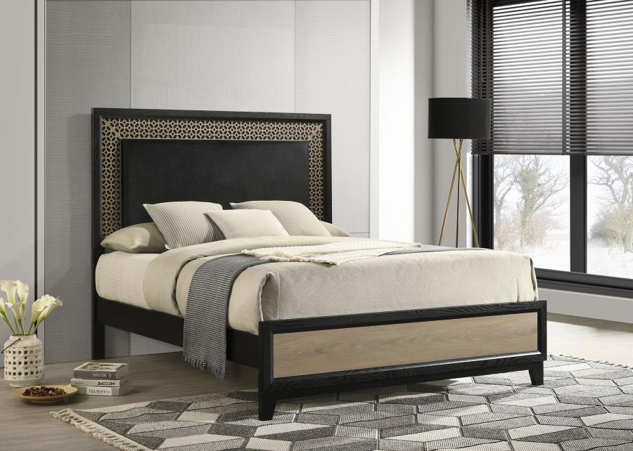 (image for) Valencia Wood Eastern King Panel Bed Black