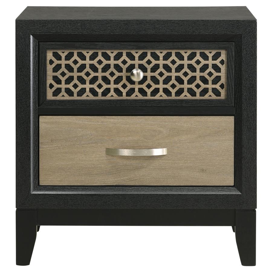 (image for) Valencia 2-drawer Nightstand Black