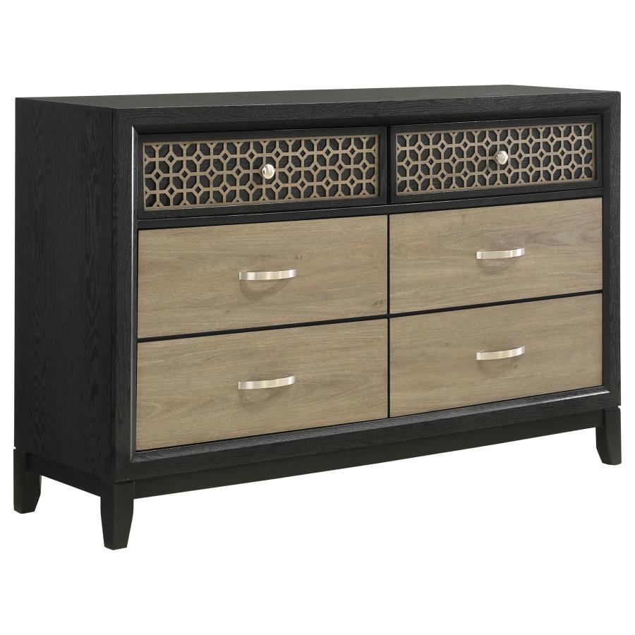 (image for) Valencia 6-drawer Dresser Black