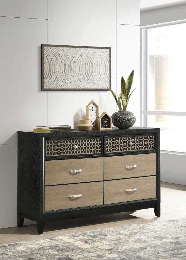 (image for) Valencia 6-drawer Dresser Black