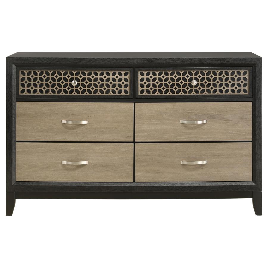 (image for) Valencia 6-drawer Dresser Black