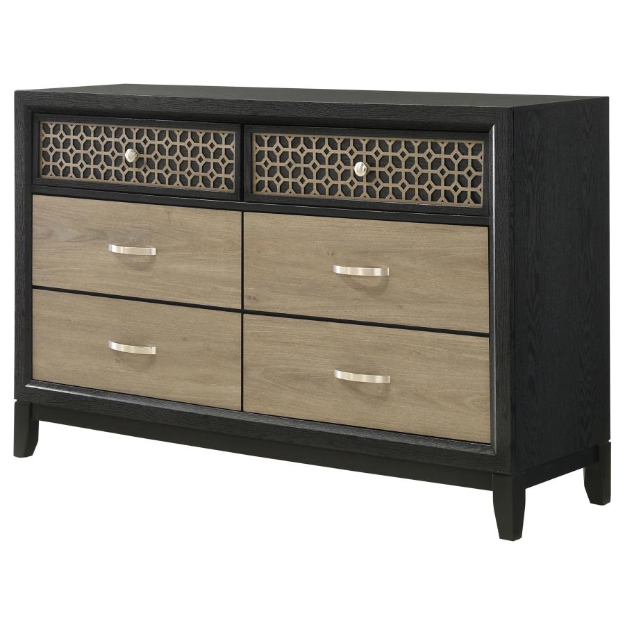 (image for) Valencia 6-drawer Dresser Black