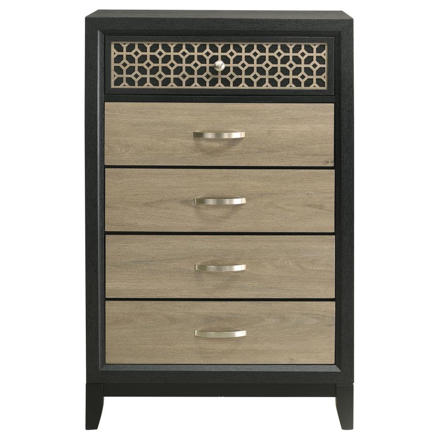 (image for) Valencia 5-drawer Bedroom Chest Black