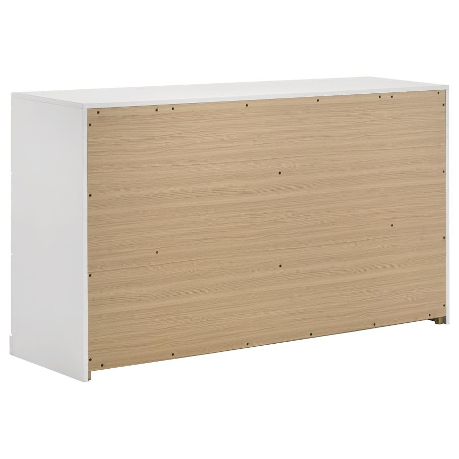 Ines 4-piece Eastern King Bedroom Set Grey and White High Gloss