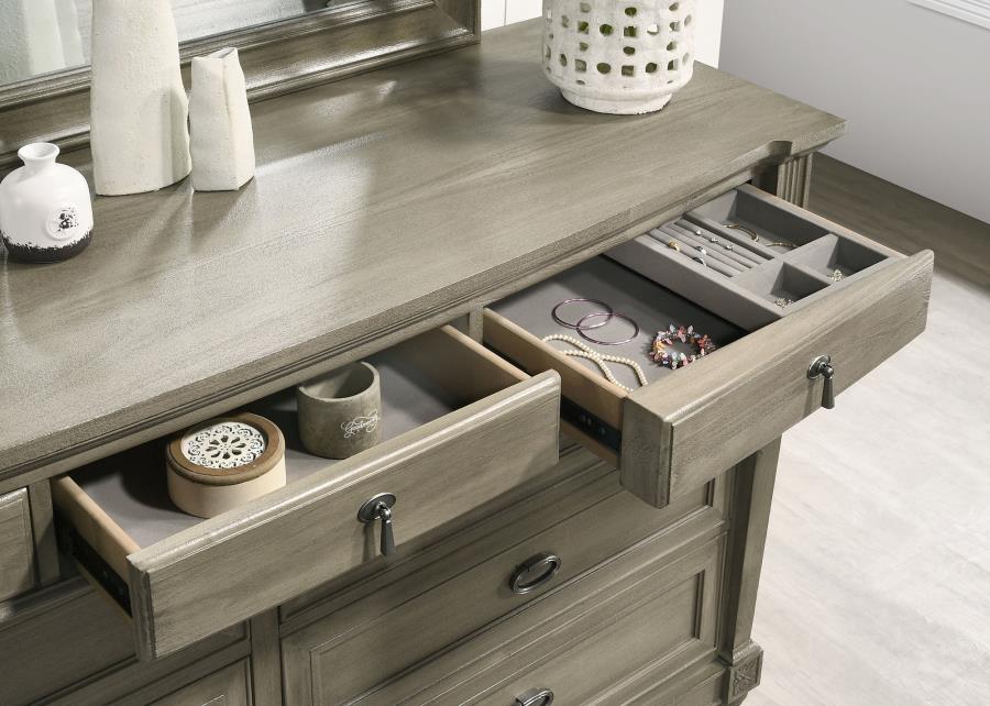 (image for) Alderwood 9-drawer Dresser French Grey