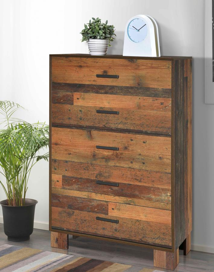 (image for) Sidney 5-drawer Bedroom Chest Rustic Pine