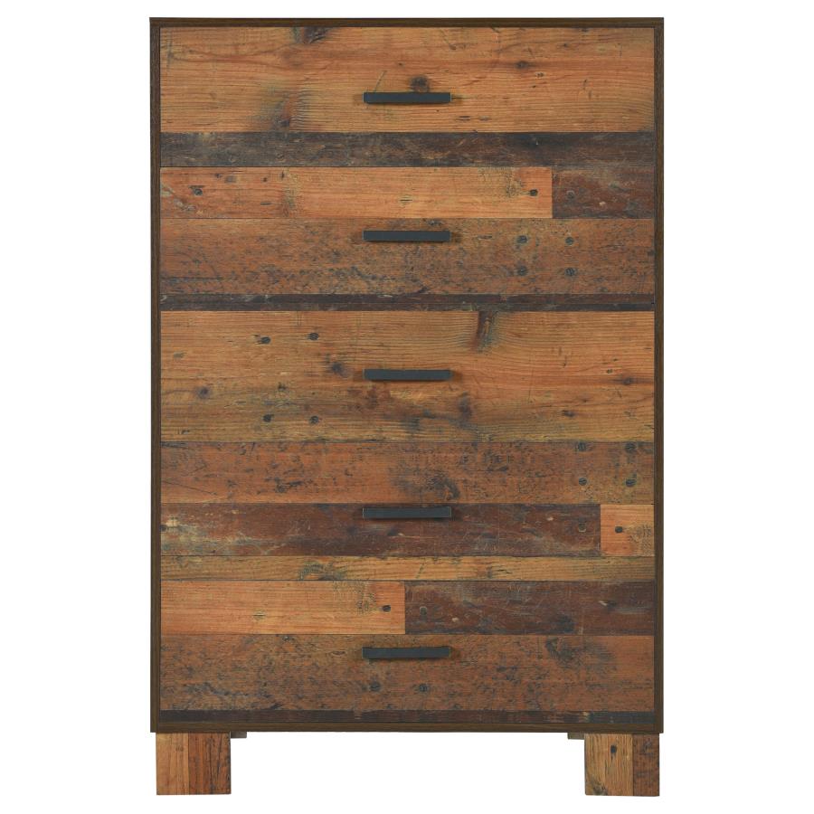 (image for) Sidney 5-drawer Bedroom Chest Rustic Pine