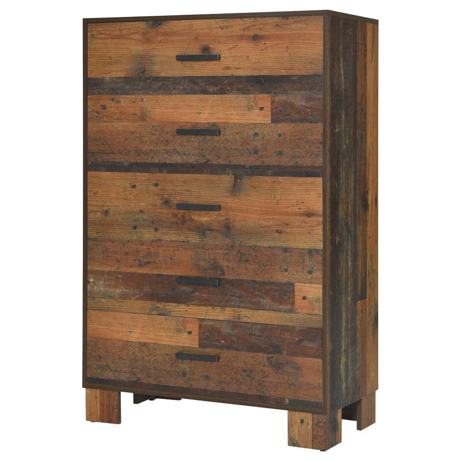 (image for) Sidney 5-drawer Bedroom Chest Rustic Pine