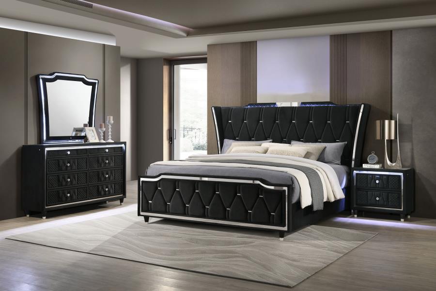 (image for) Lorient 4-piece California King Bedroom Set Black
