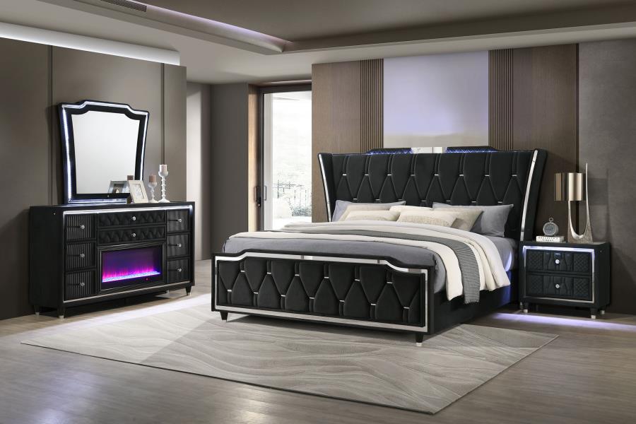 (image for) Lorient 4-piece California King Bedroom Set Black