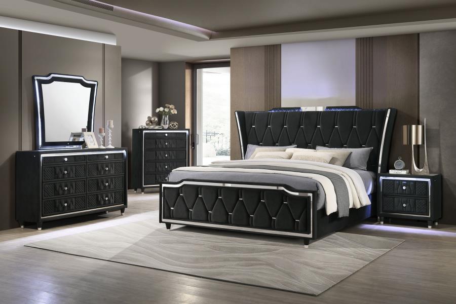 (image for) Lorient 5-piece California King Bedroom Set Black