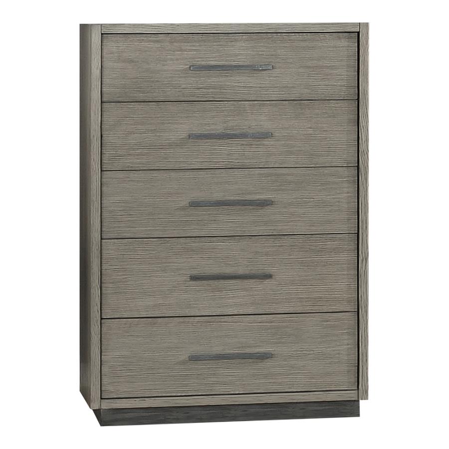 (image for) Derbyshire 5-drawer Bedroom Chest Grey Oak