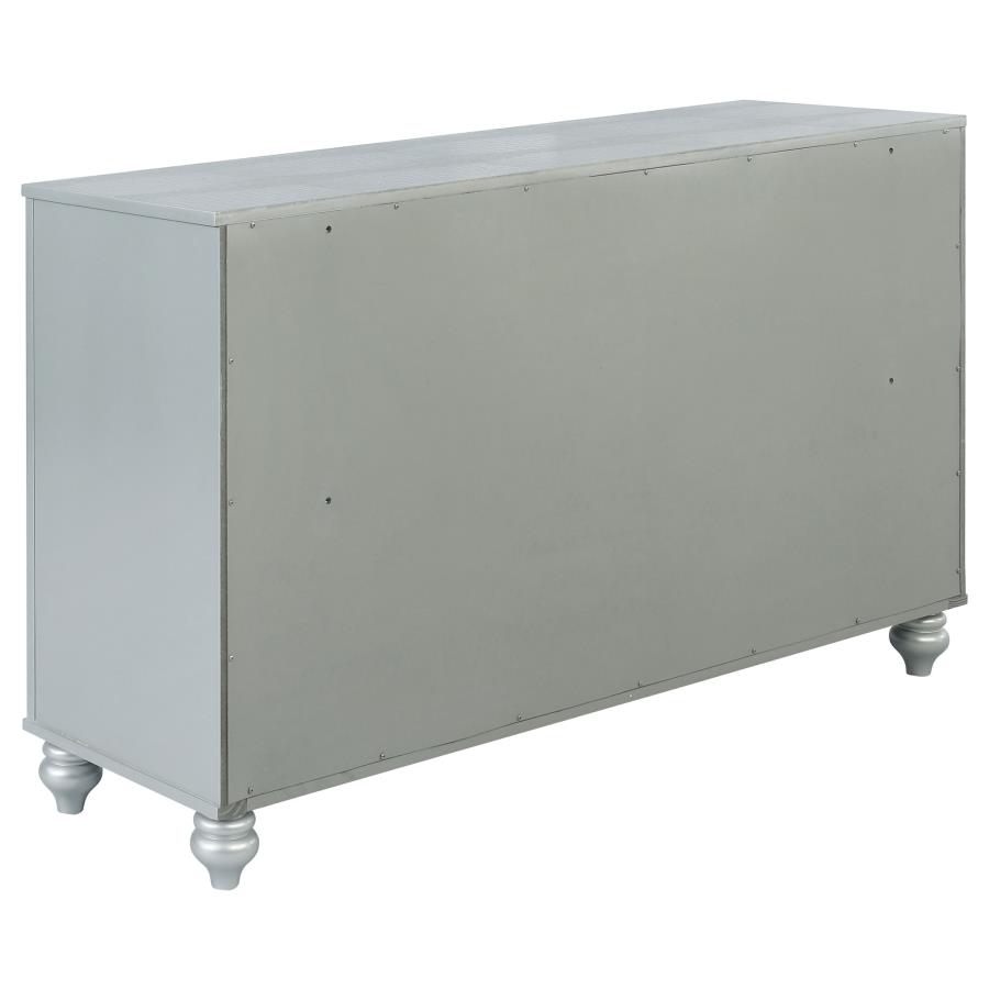 (image for) Gunnison 6-drawer Dresser Silver Metallic