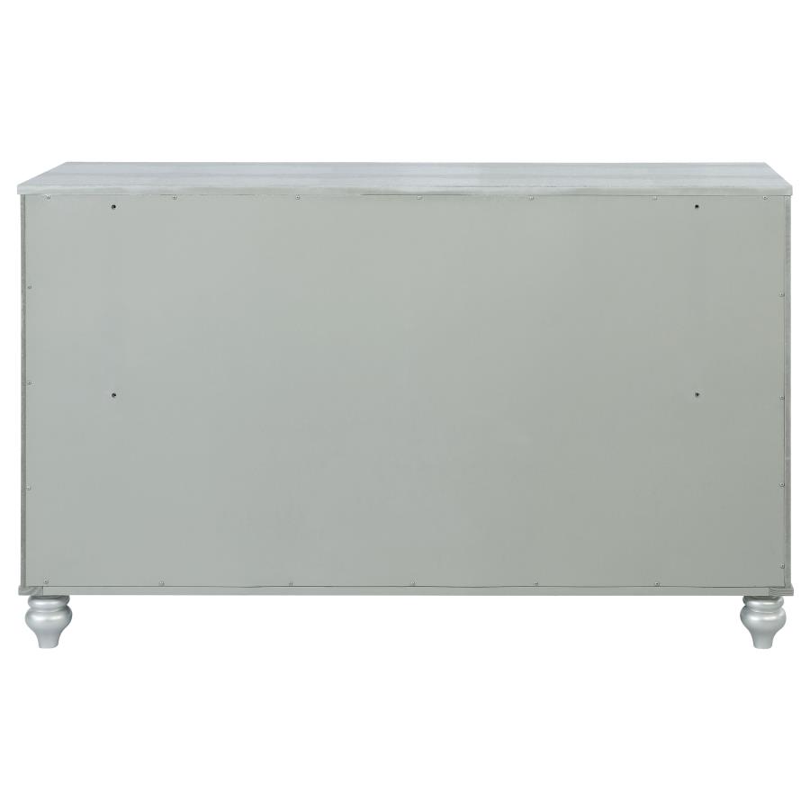 (image for) Gunnison 6-drawer Dresser Silver Metallic