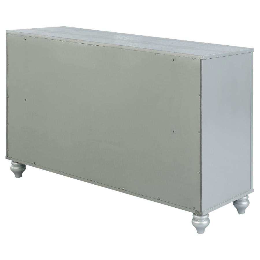 (image for) Gunnison 6-drawer Dresser Silver Metallic