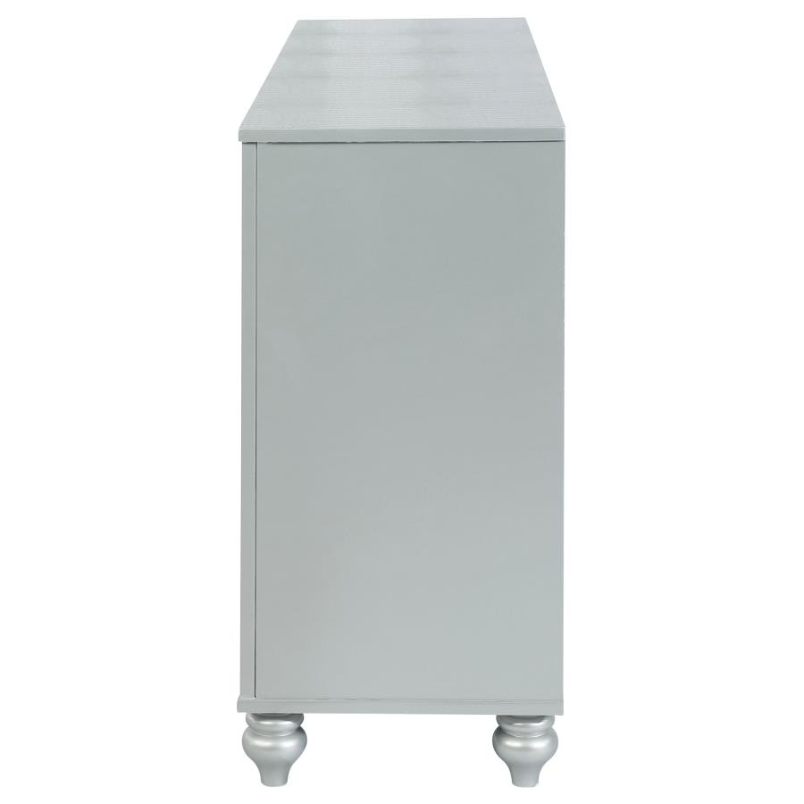 (image for) Gunnison 6-drawer Dresser Silver Metallic