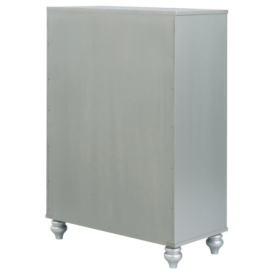 (image for) Gunnison 5-drawer Bedroom Chest Silver Metallic