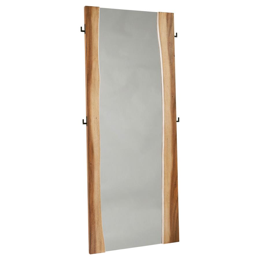 (image for) Winslow 31 x 76 Inch Standing Floor Mirror Smokey Walnut - Click Image to Close