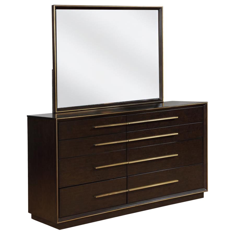 (image for) Durango 8-drawer Dresser with Mirror Smoked Peppercorn - Click Image to Close