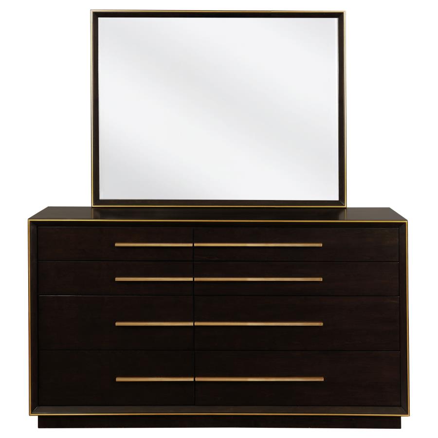 (image for) Durango 8-drawer Dresser with Mirror Smoked Peppercorn