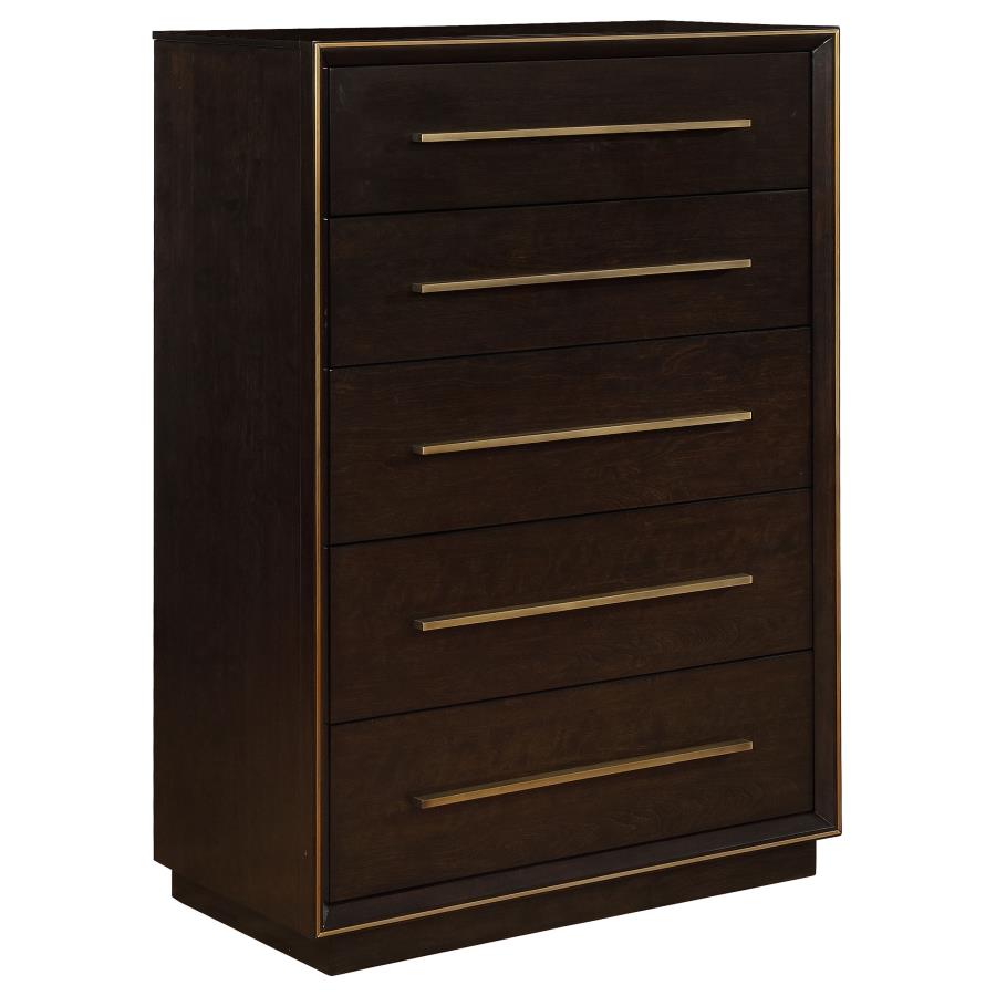 (image for) Durango 5-drawer Bedroom Chest Smoked Peppercorn - Click Image to Close