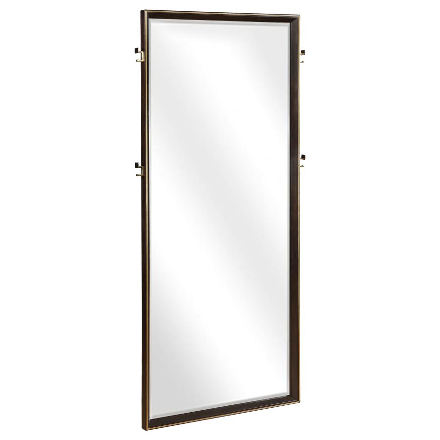 (image for) Durango 80-inch Standing Floor Mirror Smoked Peppercorn - Click Image to Close