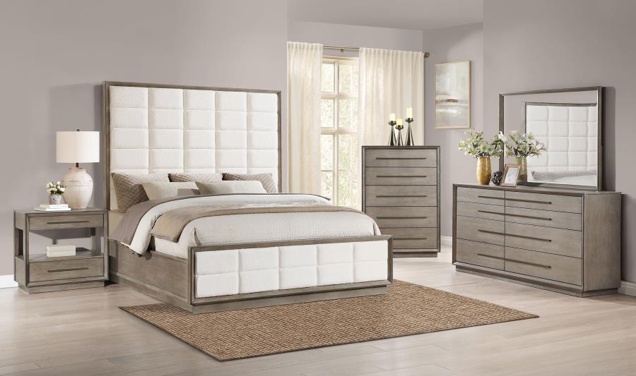 (image for) Durango 5-piece Eastern King Bedroom Set Washed Oak - Click Image to Close