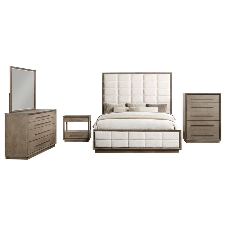 (image for) Durango 5-piece Eastern King Bedroom Set Washed Oak