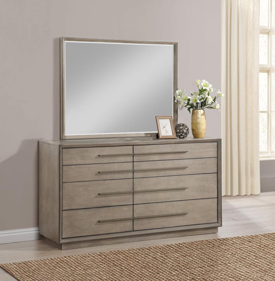 (image for) Durango 8-drawer Dresser and Mirror Washed Oak