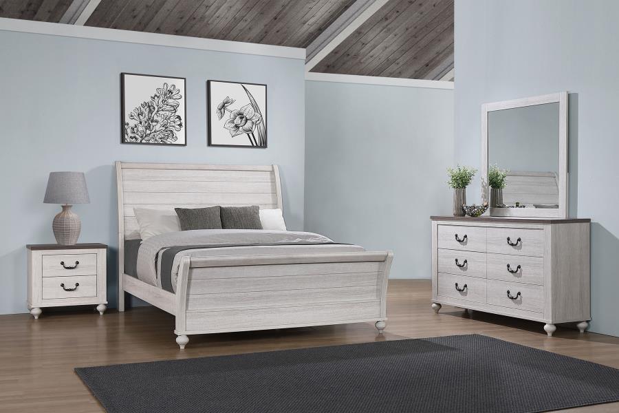 (image for) Stillwood 4-piece California King Bedroom Set Vintage Linen - Click Image to Close