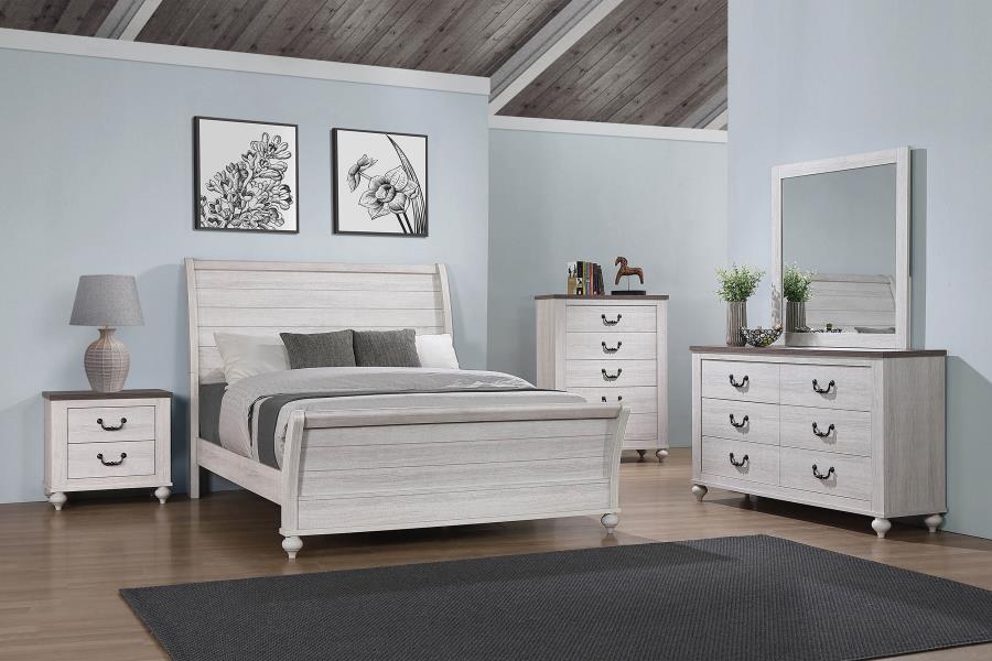 (image for) Stillwood 5-piece California King Bedroom Set Vintage Linen - Click Image to Close