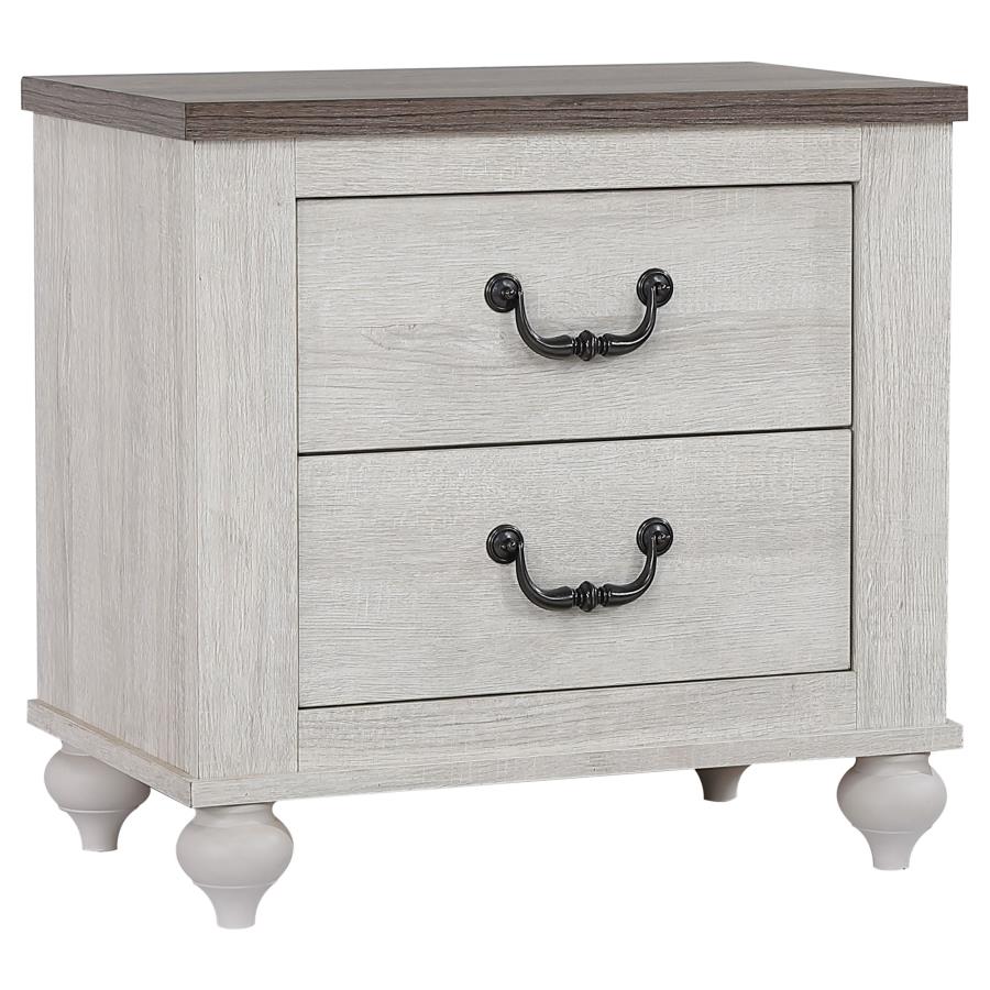 (image for) Stillwood 2-drawer Nightstand Vintage Linen - Click Image to Close