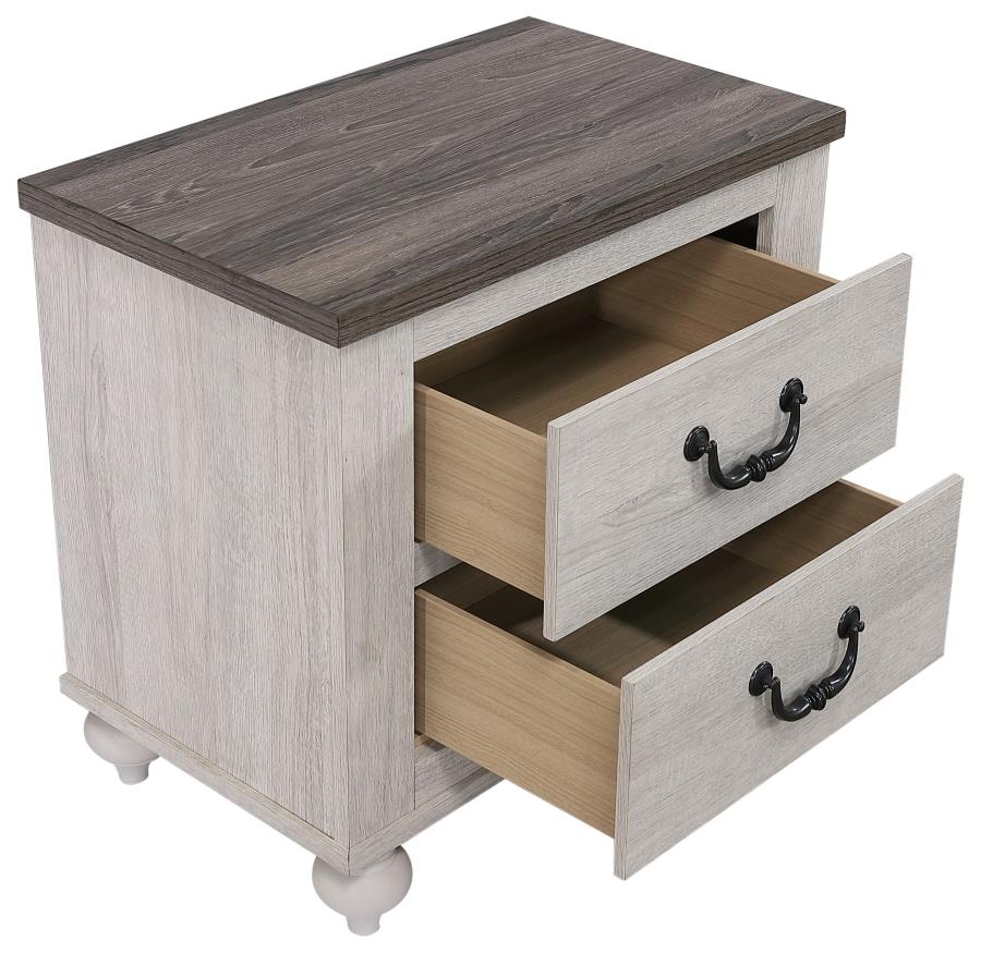 (image for) Stillwood 2-drawer Nightstand Vintage Linen