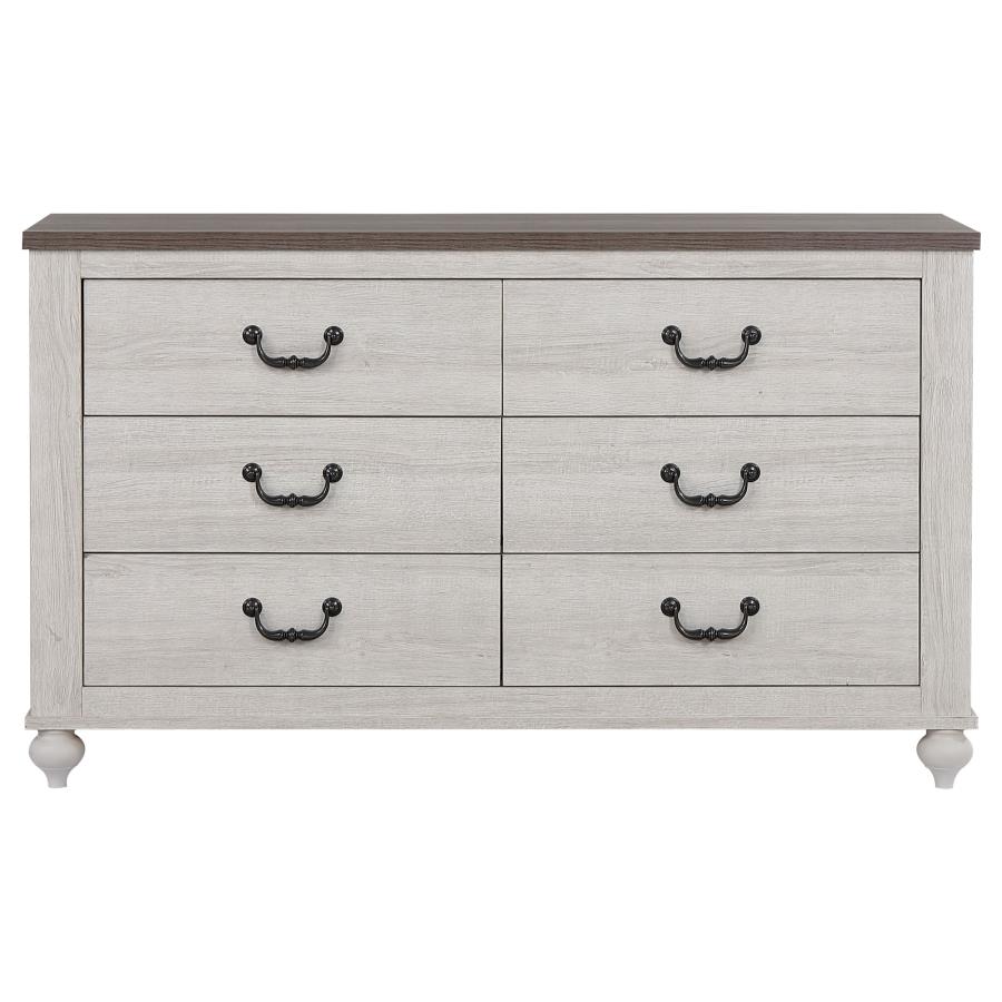 (image for) Stillwood 6-drawer Dresser Vintage Linen