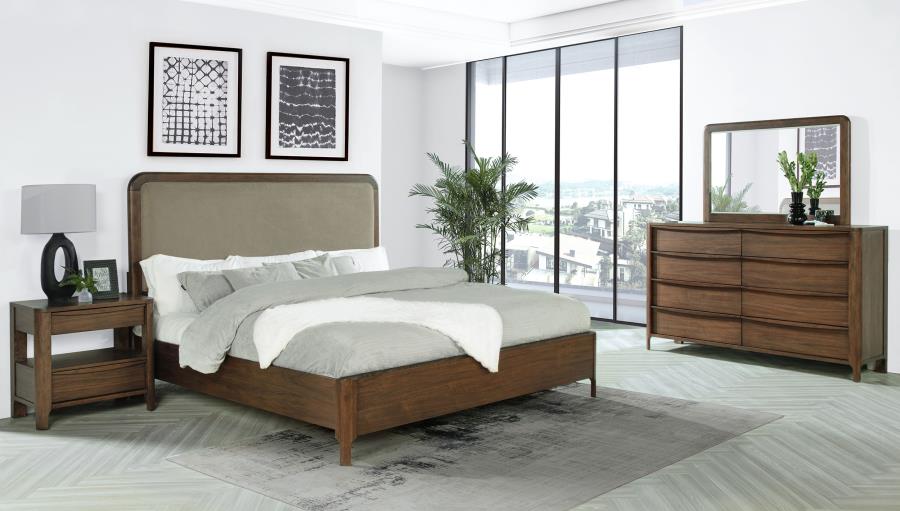 (image for) Maderia 4-piece California King Bedroom Set Walnut - Click Image to Close