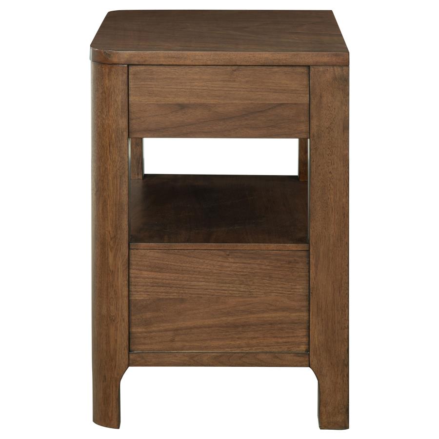 (image for) Maderia 2-drawer Nightstand Bedside Table Walnut