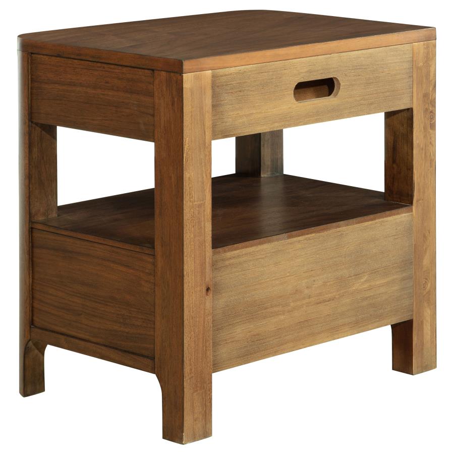 (image for) Maderia 2-drawer Nightstand Bedside Table Walnut