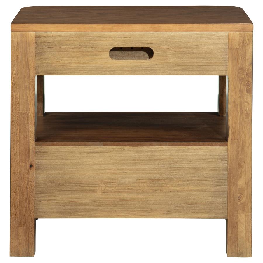 (image for) Maderia 2-drawer Nightstand Bedside Table Walnut