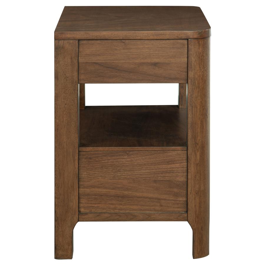 (image for) Maderia 2-drawer Nightstand Bedside Table Walnut