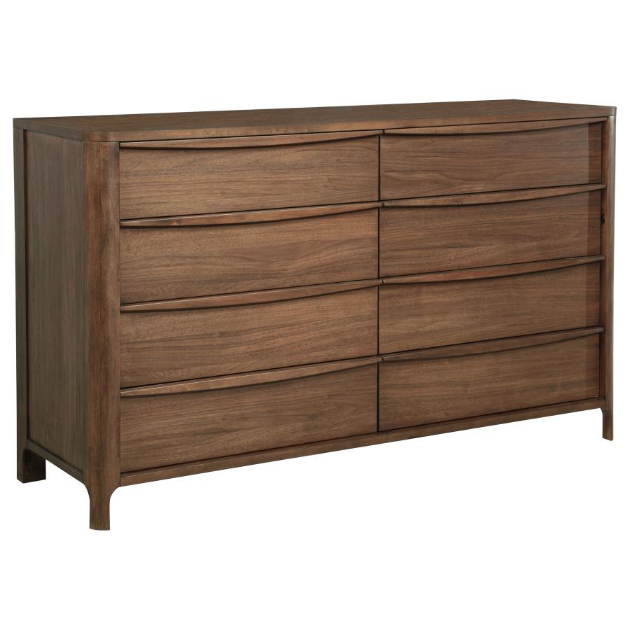 (image for) Maderia 8-drawer Dresser Cabinet Walnut - Click Image to Close