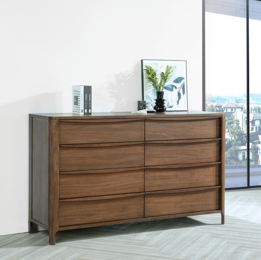 (image for) Maderia 8-drawer Dresser Cabinet Walnut